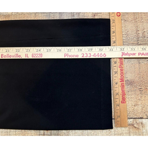 Eileen Fisher Pants Medium Black Wide Leg Pull On Measures 32X31 Mid Rise Career - Picture 5 of 9